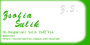 zsofia sulik business card